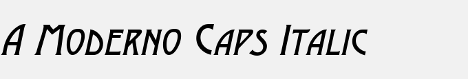 A_Moderno Caps Italic